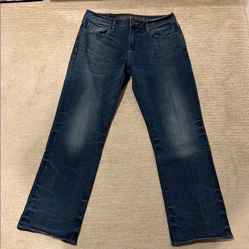 American Eagle Outfitters Classic Boot Jeans with Worn-In Look